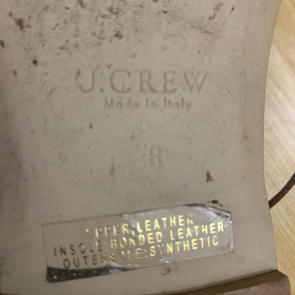 J. Crew brown Leather Sandals Women's size 8 Gladiator Sandals chic straps - Picture 9 of 9